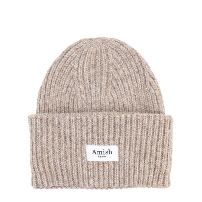 RIBBED BEANIE WITH LOGO