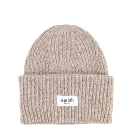 RIBBED BEANIE WITH LOGO