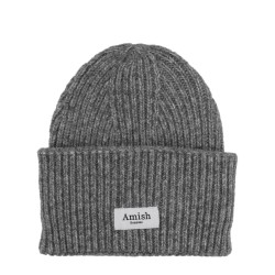 RIBBED BEANIE WITH LOGO