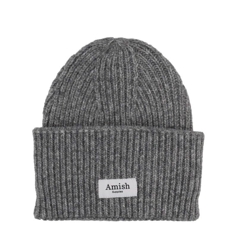 RIBBED BEANIE WITH LOGO