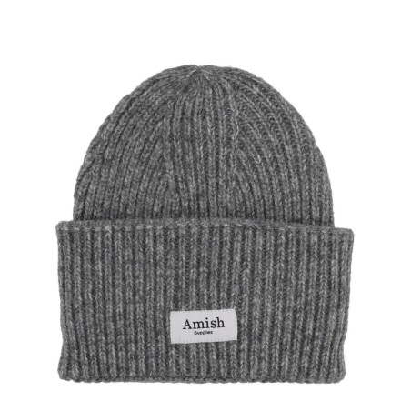 RIBBED BEANIE WITH LOGO