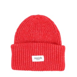 RIBBED BEANIE WITH LOGO