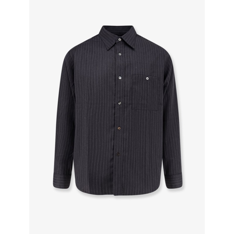 Striped wool blend shirt