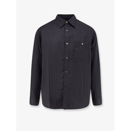 Striped wool blend shirt