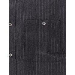 Striped wool blend shirt