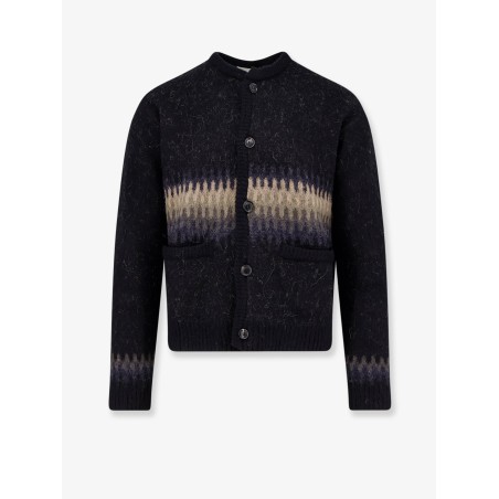 Jacquard alpaca cardigan