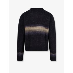 Jacquard alpaca cardigan