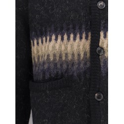 Jacquard alpaca cardigan
