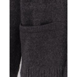 Jacquard alpaca cardigan