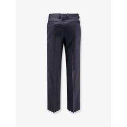 Wool blend pinstriped trousers
