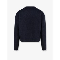 Diamond pattern alpaca blend cardigan