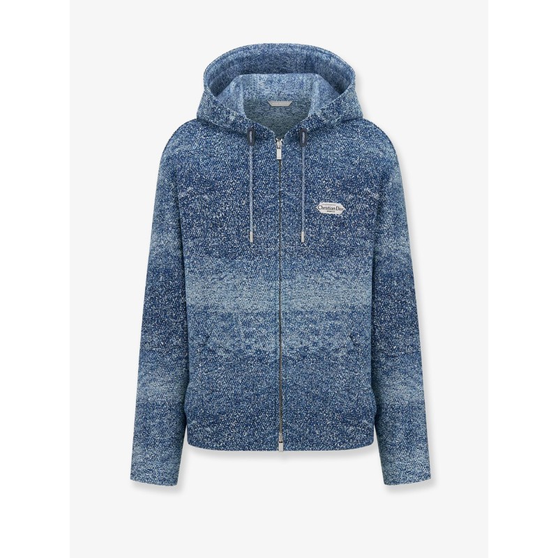 Cotton jacket with lettering logo label