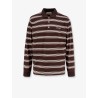 Cotton polo shirt with striped pattern