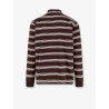 Cotton polo shirt with striped pattern