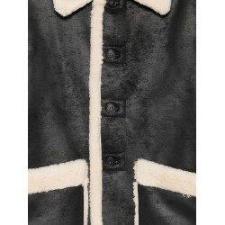 Unisex reversible eco-shearling jacket