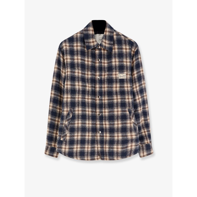 Madras pattern flannel jacket