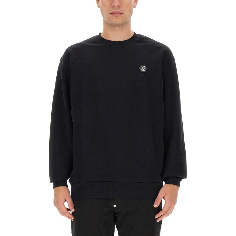 SWEATSHIRT WITH RHINESTONE LOGO