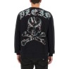 SWEATSHIRT WITH RHINESTONE LOGO