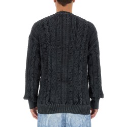 KNIT WITH GREEK BRAID WORK