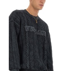 KNIT WITH GREEK BRAID WORK