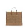 SHOPPER BAG WITH ALLOVER LOGO