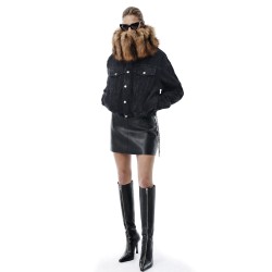 LEATHER MINISKIRT