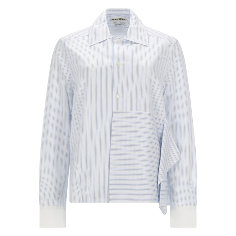 ASYMMETRICAL SHIRT WITH DRAPING