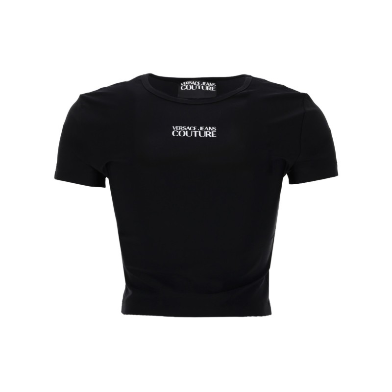T-SHIRT CROP CON LOGO