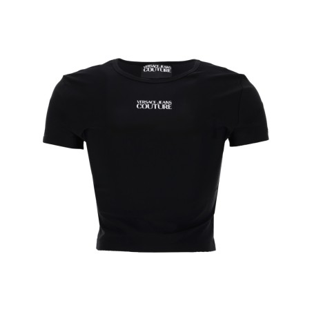 T-SHIRT CROP CON LOGO