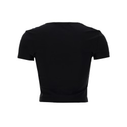T-SHIRT CROP CON LOGO