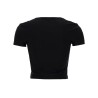 T-SHIRT CROP CON LOGO