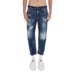 JEANS WITH "DESTROYED" DETAILS