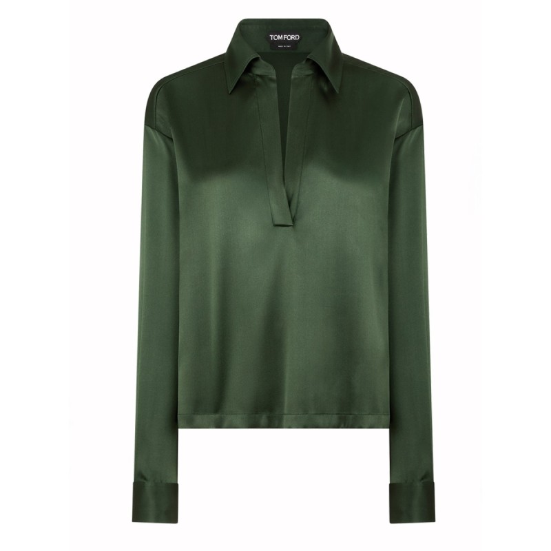 SILK SATIN STRETCH SHIRT
