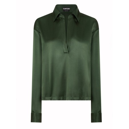 SILK SATIN STRETCH SHIRT