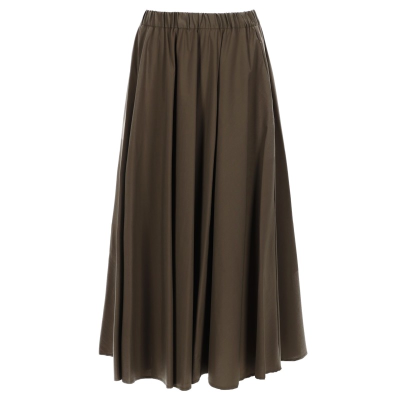 POPLIN MIDI SKIRT