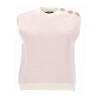SLEEVELESS TOP WITH JEWEL BUTTONS