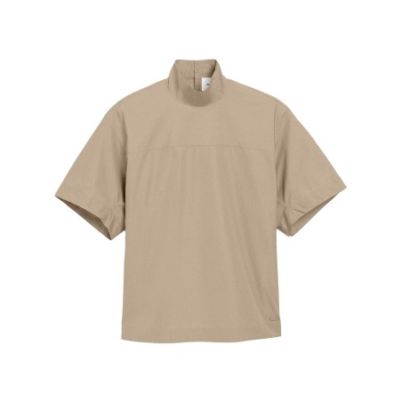 COTTON TOP WITH RAISED COLLAR