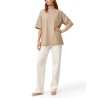 COTTON TOP WITH RAISED COLLAR