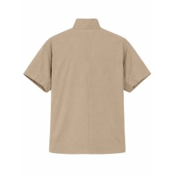 COTTON TOP WITH RAISED COLLAR