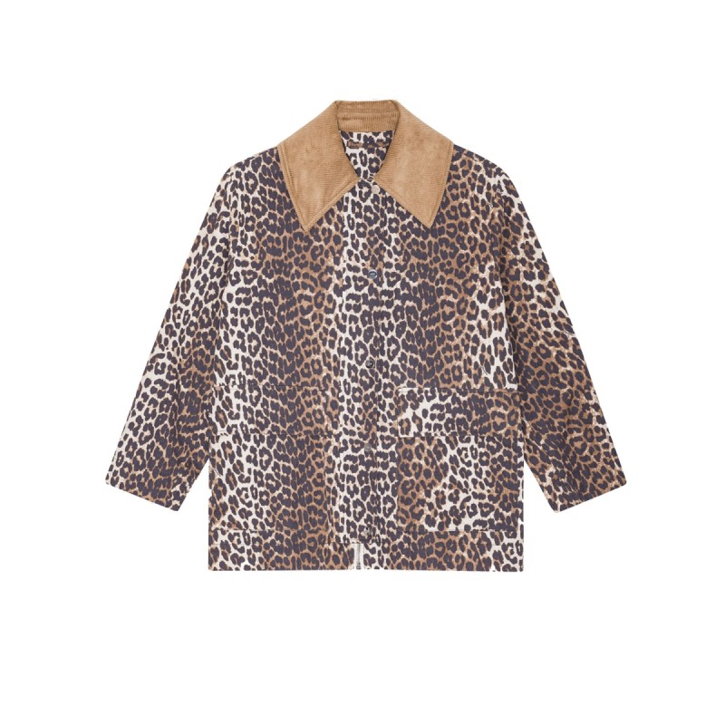 LEOPARD PRINT MIDI JACKET