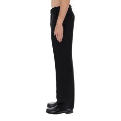 LINEN BLEND STRAIGHT PANTS