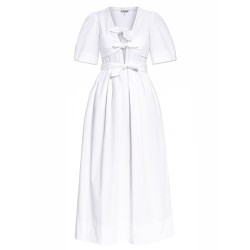 V-NECK MIDI DRESS