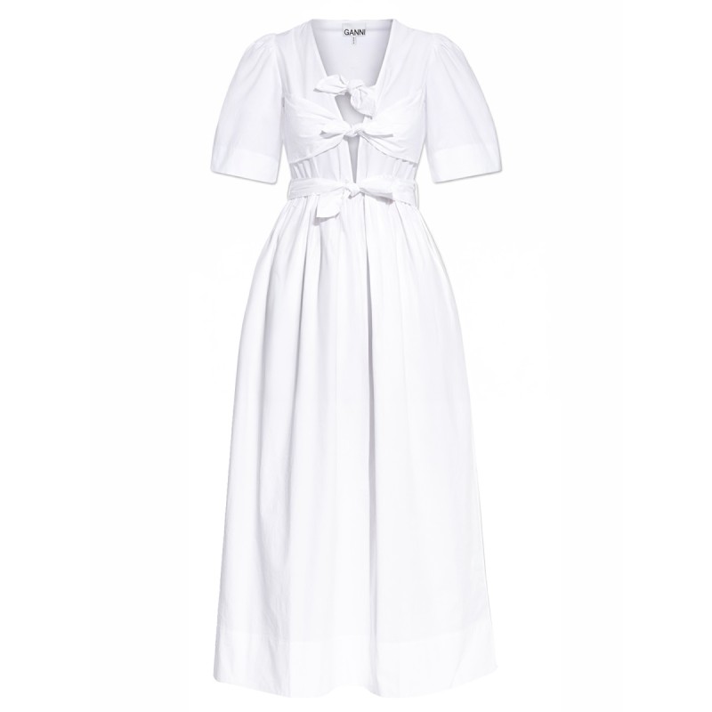 V-NECK MIDI DRESS
