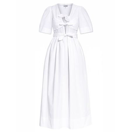 V-NECK MIDI DRESS