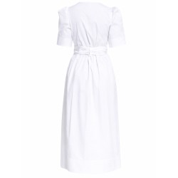 V-NECK MIDI DRESS