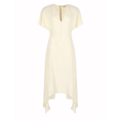 V-NECK MIDI DRESS