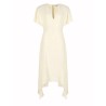 V-NECK MIDI DRESS