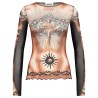 "SAFE SEX TATOO" PRINT TOP