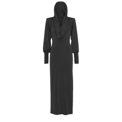 LONG DRESS WITH HOOD