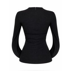 DRAPED BACK TOP